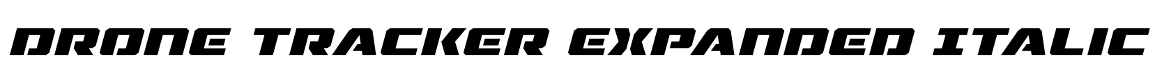 Drone Tracker Expanded Italic Font Image