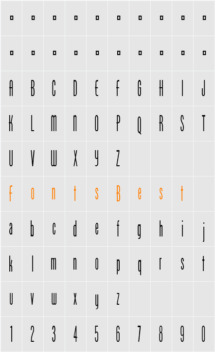 FZ BASIC 51 Character Map