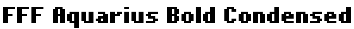 FFF Aquarius Bold Condensed Font Image