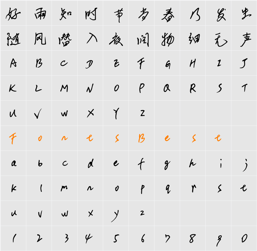 liguofu Character Map