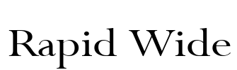 Rapid Wide Font Image