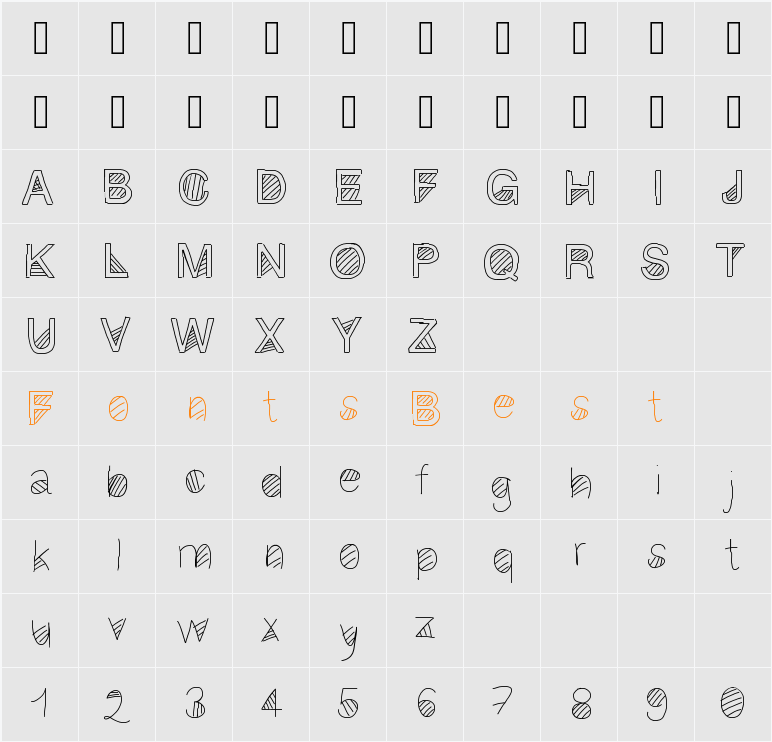 Gaelling2 Character Map