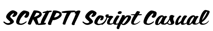 SCRIPT1 Script Casual Font Image