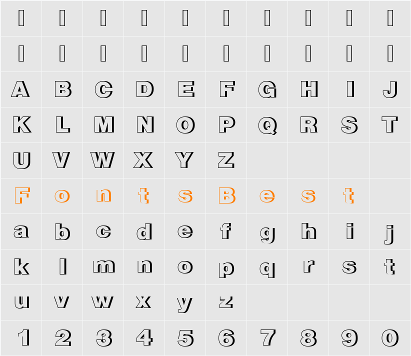 NimbusSanDBlaRe1 Character Map