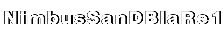 NimbusSanDBlaRe1 Font Image