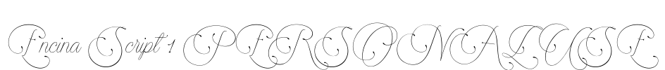 Encina Script 1 PERSONAL USE Font Image