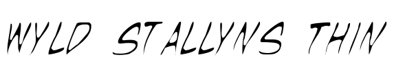 Wyld Stallyns Thin Font Image