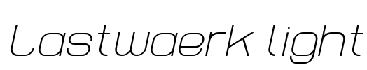 Lastwaerk light Font Image