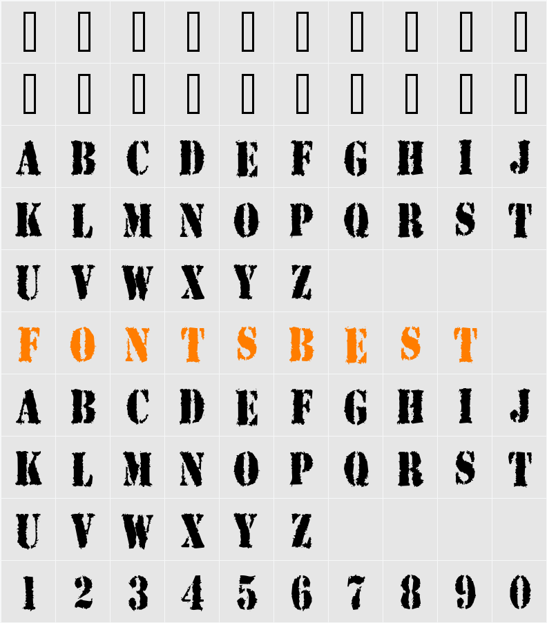 Joybuzzer Character Map