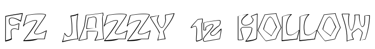 FZ JAZZY 12 HOLLOW Font Image