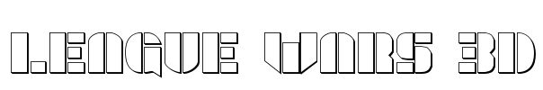 League Wars 3D Font Image