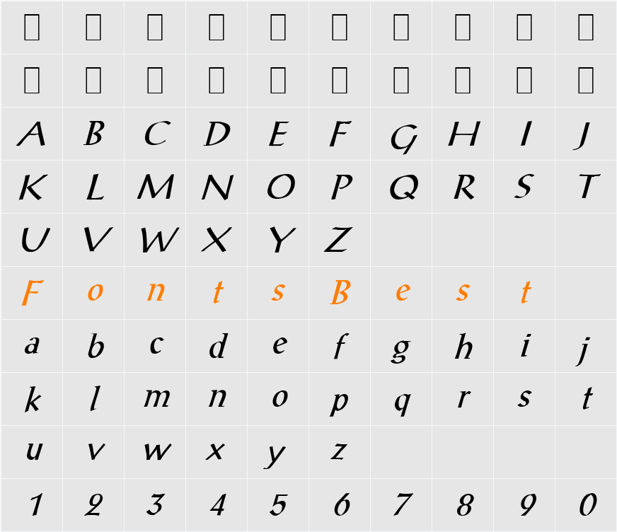 Seeing Things 4 Character Map