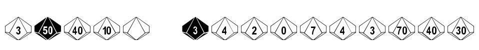 dPoly Decahedron Font Image