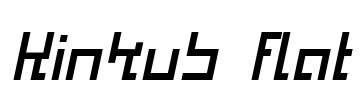 Kinkub flat Font Image