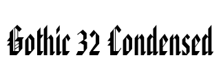 Gothic 32 Condensed