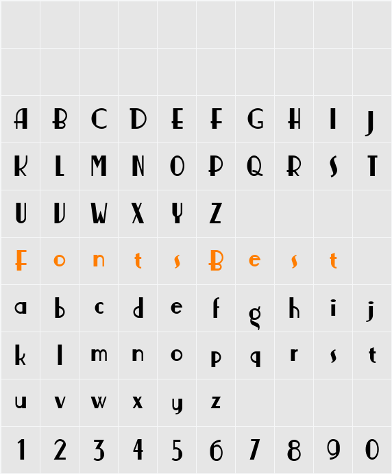 Nickerbocker NF Character Map