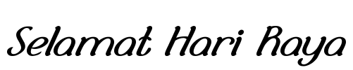 Selamat Hari Raya Font Image