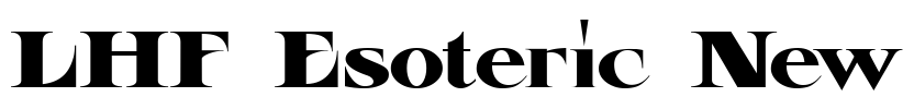 LHF Esoteric New Font Image