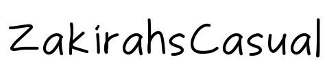 ZakirahsCasual Font Image