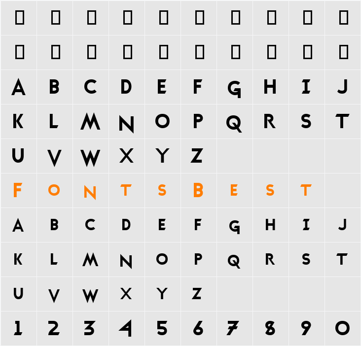 Transmetals Character Map