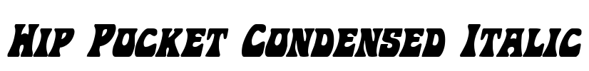 Hip Pocket Condensed Italic Font Image