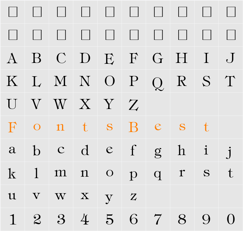 TiffanyTwoLight Character Map