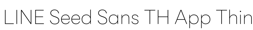 LINE Seed Sans TH App Thin