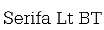 Serifa Lt BT Font Image