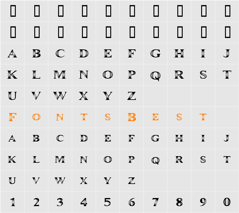 Maranallo Character Map