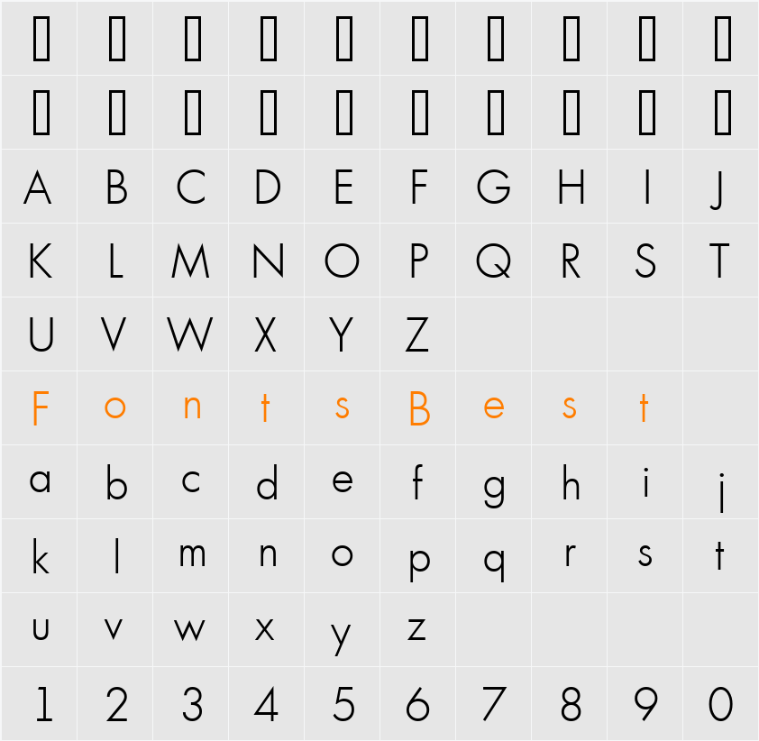 a_FuturicaBs Character Map