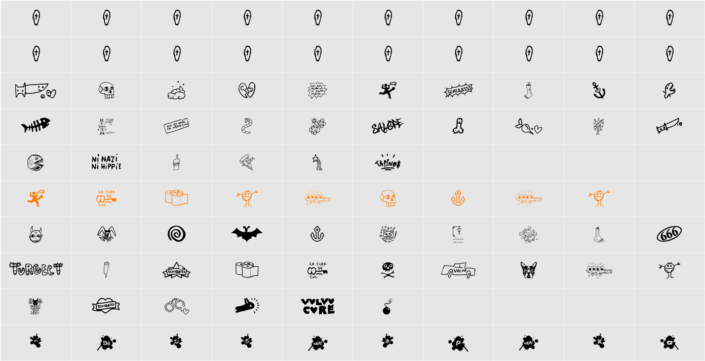 WC Slaasssch Classic Character Map