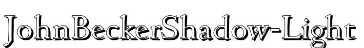 JohnBeckerShadow-Light Font Image