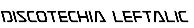 Discotechia Leftalic Font Image