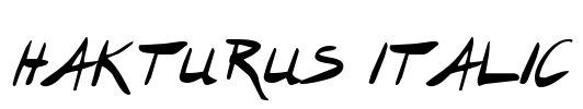 Hakturus Italic Font Image