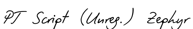 PT Script (Unreg.) Zephyr