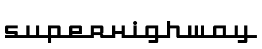 SuperHighway Font Image