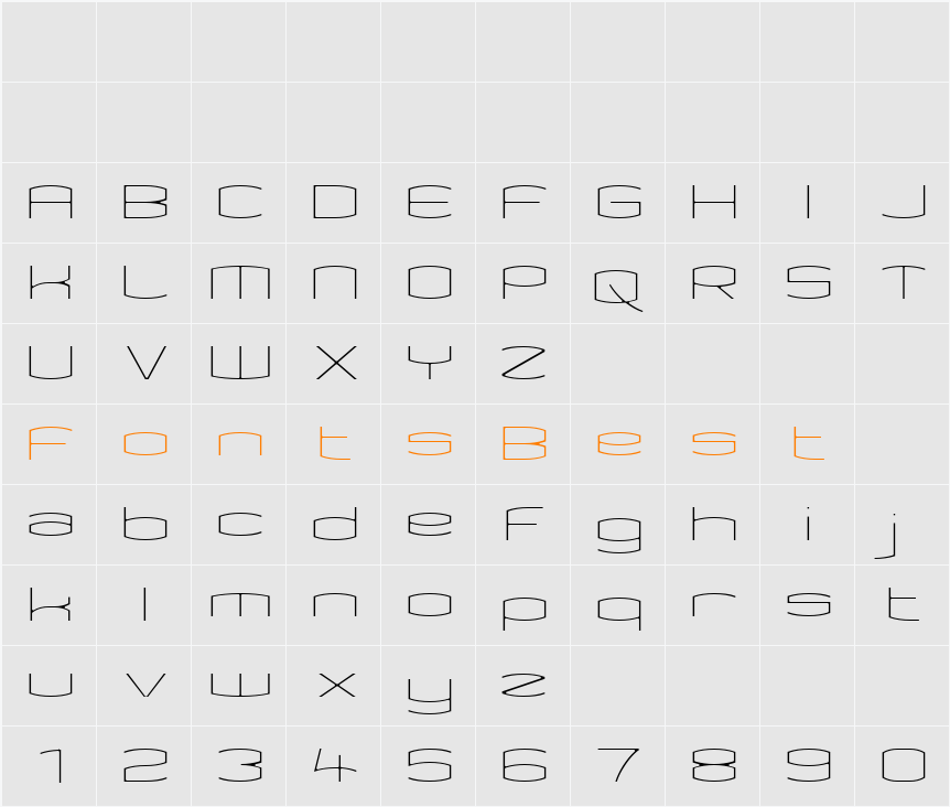 Kameleon Thin Character Map