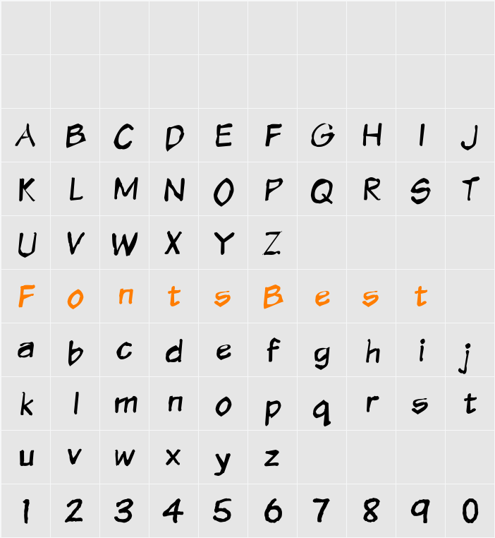 VTCSundayKomixKrumpled Character Map