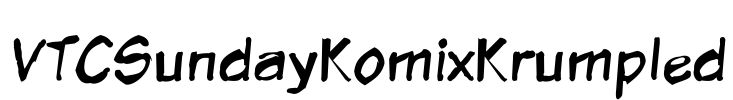 VTCSundayKomixKrumpled Font Image