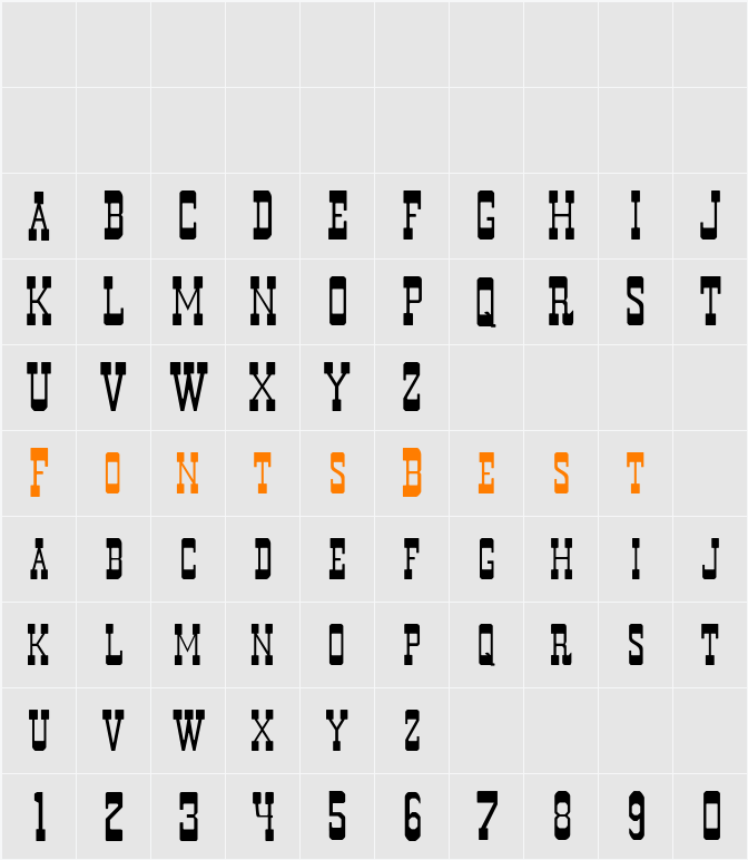 Durango Character Map