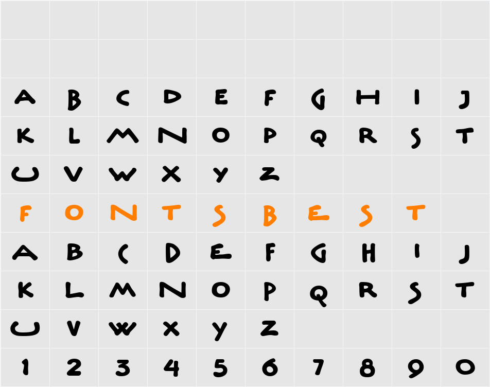 Underscript ITC Character Map