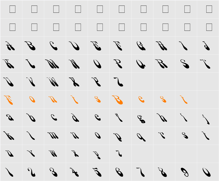 Psychedelic Smoke Really Out Character Map