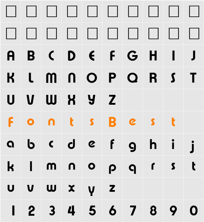 XpressiveExtrabold Character Map
