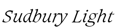 Sudbury Light Font Image