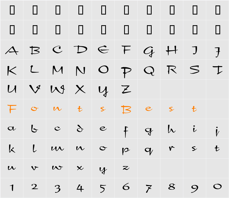 New Day MF Character Map