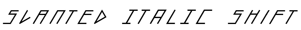 slanted ITALIC shift