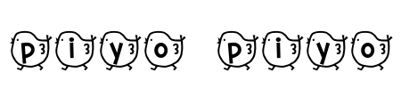 piyo piyo Font Image