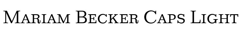 Mariam Becker Caps Light Font Image