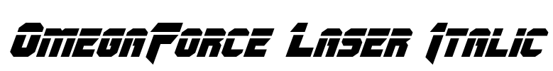 OmegaForce Laser Italic Font Image