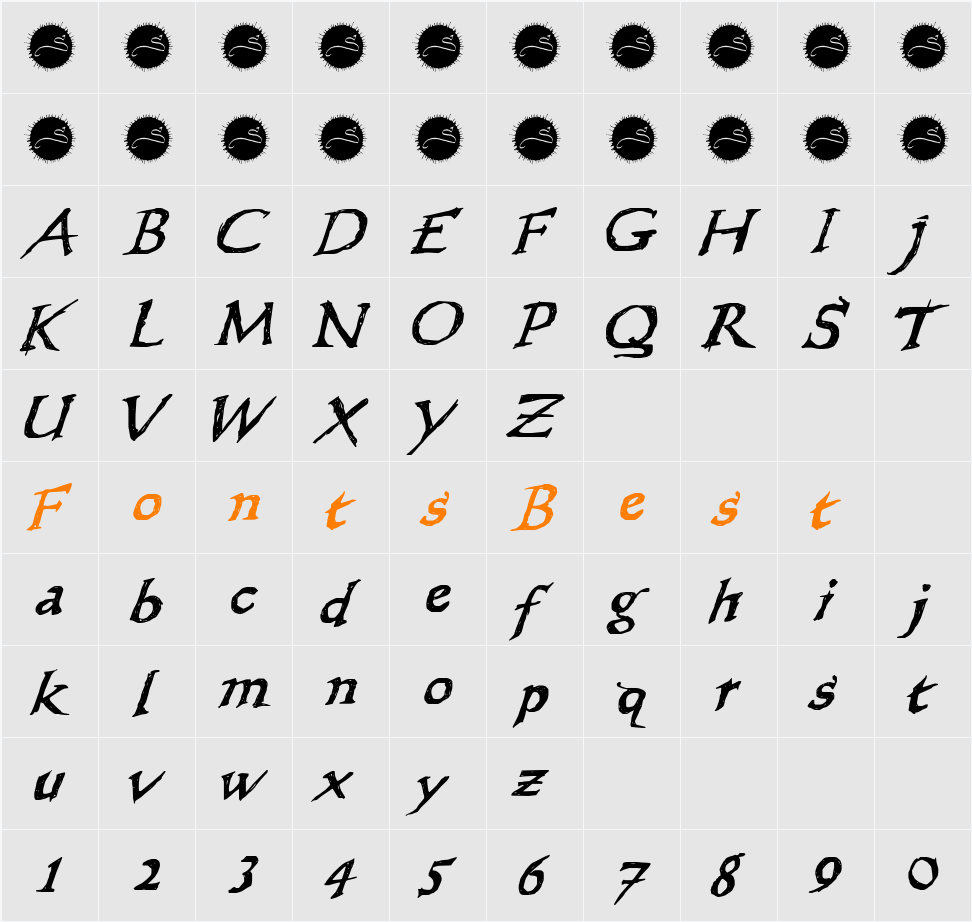 WL Scribble Flinger Character Map
